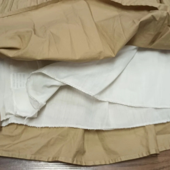 NU New York Khaki Pleated A Line Skirt ZZZ - Picture 5 of 7